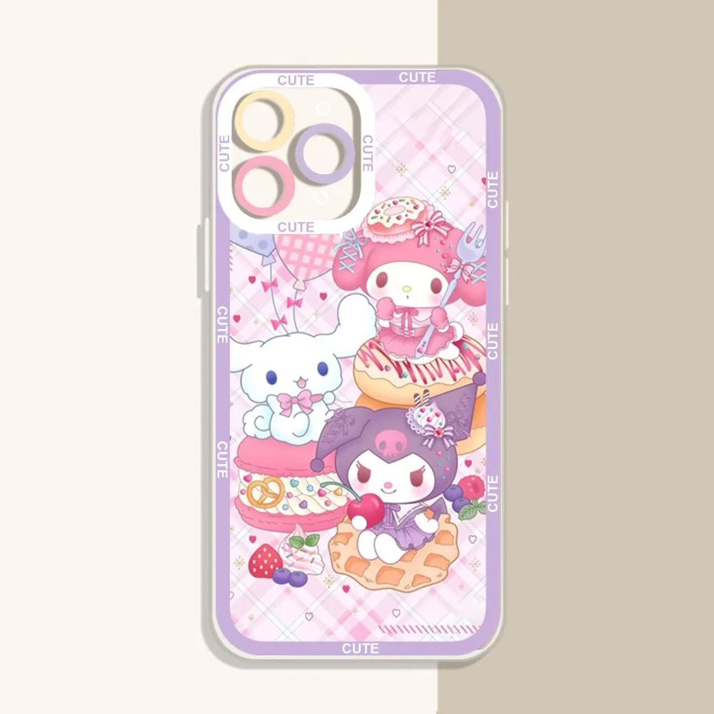 Cute cartoon S-Sanrio family Phone Case For iPhone 12 11 13 14 Pro Max XR XS Max X SE2020 7 8 Plus Case