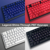 126-Key Double-Shot PBT Keycap Set - Front-Print Shine-Through Legends, Cherry MX Compatible Mechanical Keyboard Keycaps