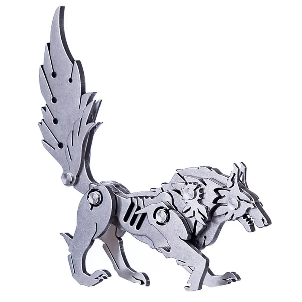 

3D Metal Animal Styling Puzzle Siberian Plain Wolf Model Steel Warcraft DIY Assembled Jigsaw Detachable Toys Gifts For Children