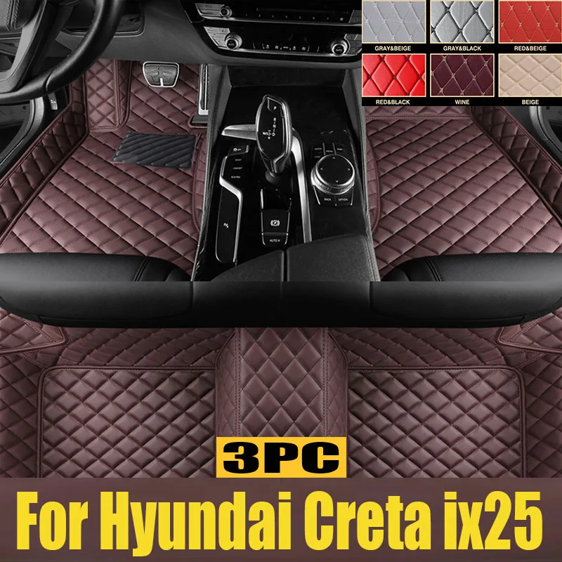 

TPE Car Floor Mats For Hyundai Creta ix25 Cantus 2015 2016 2017~2022 Waterproof Leather Pad LHD Foot Rug Carpet Auto trunk mat