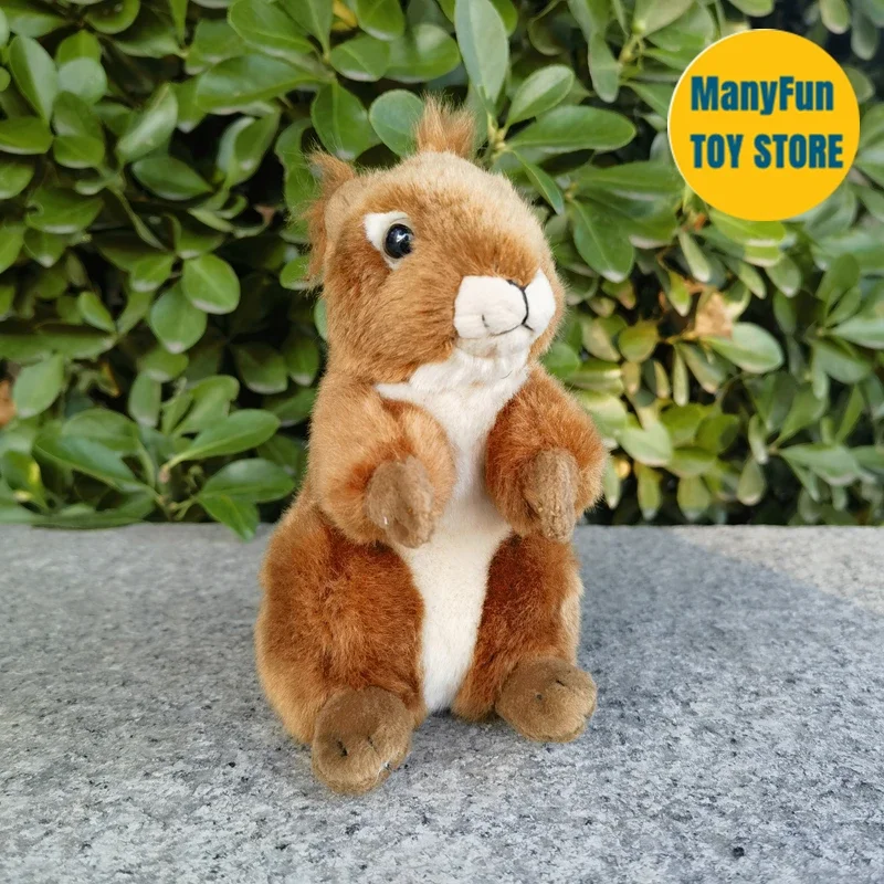 Realistic Squirrel Plush Toy High Fidelity Cute Chipmunk Plushie Tamias Peluche Lifelike Stuffed Animal Simulation Doll Toys
