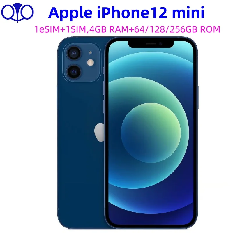 

Unlocked Original 97% New Apple iPhone 12 mini 4GB RAM 64/128/256GB ROM IOS A14 Bionic 5.4'' Dual 5G Cell phone