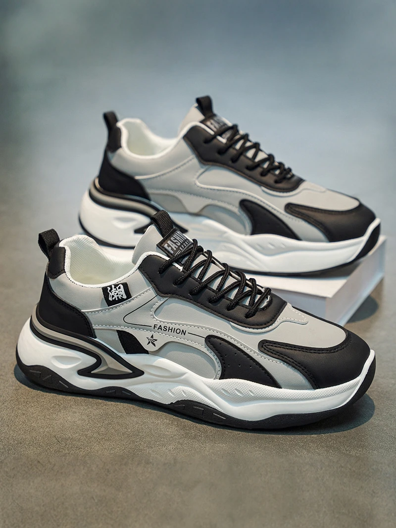 

Men's Outdoor Casual Thick Bottom Sports Shoes Breathable Waterproof Non-Slip Summer New Style Dad Shoes Fashionable Padded L...