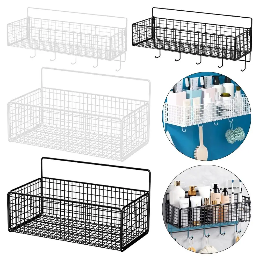 

1Pcs Suspension Type Bathroom Storage Grid Shelf Wall Mount Shampoo Shower Gel Makeup Bathroom Organizer