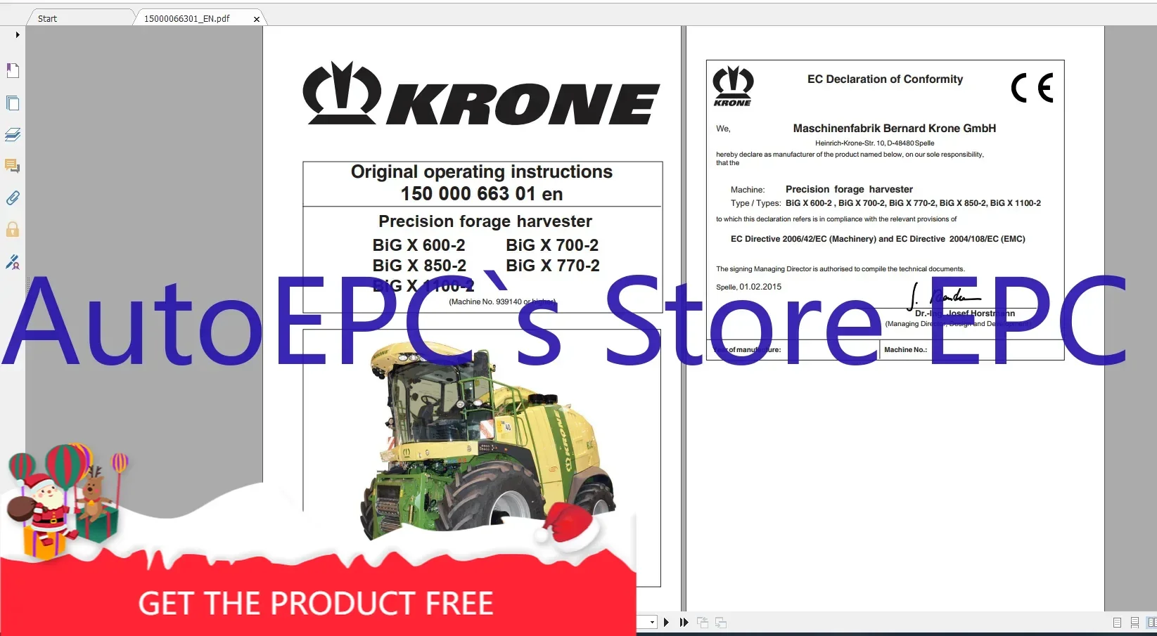 

AutoEPC Krone Agricultural 16.7Gb По руководство по эксплуатации всех моделей Обновлено 06.2021