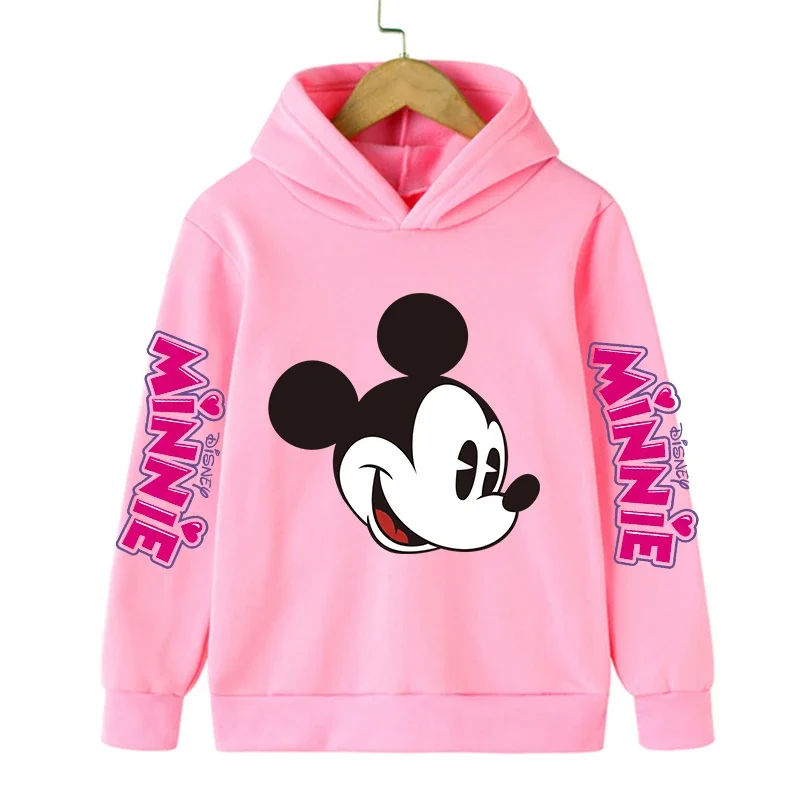 kawaii Cartoon Manga Anime Mickey Minnie Disney Mouse Hoodie Children Clothes Kid Girl Boy Sweatshirt Hoody Baby Top