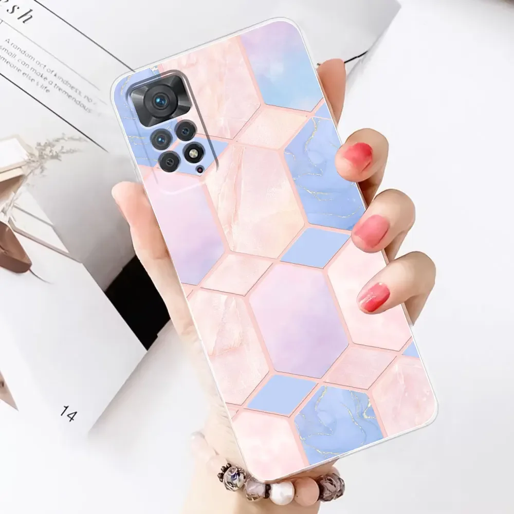 For Xiaomi Redmi Note 11S Case Note11 Silicone Fashion Painted Soft Phone Case For Redmi Note 11 Pro 5G Cover Note11 4G Bumper