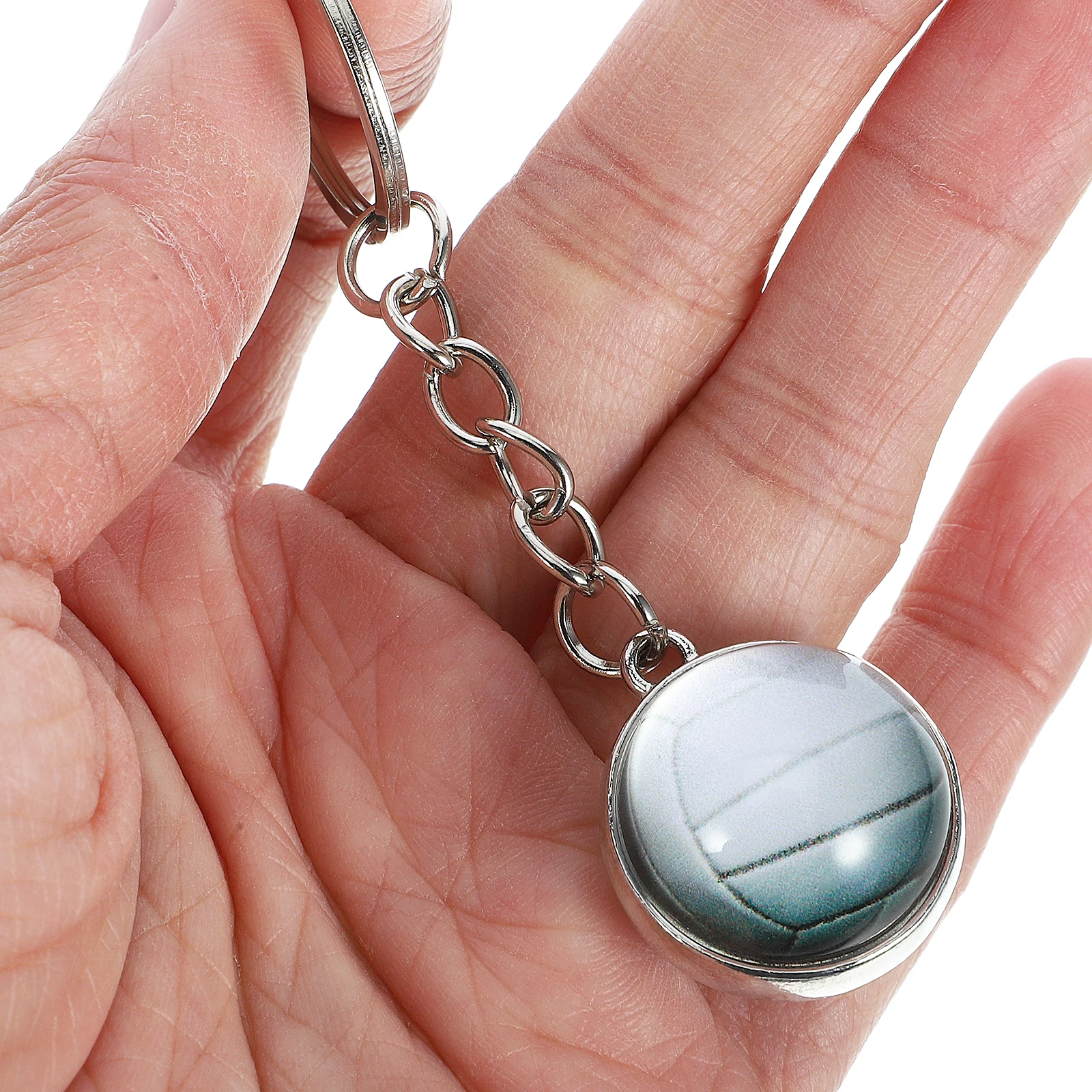 

2Pcs Volleyball Keychains Sports Ball Design Mini Keyrings Portable Bag Pendant Party Favor Gifts for Players Key Pendant