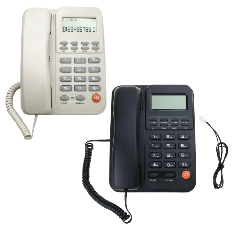 KX-T2026CID English Telephone Fixed Landline Phone Caller Display Home Office No Need Battery Telephones Wall Mount Dropship