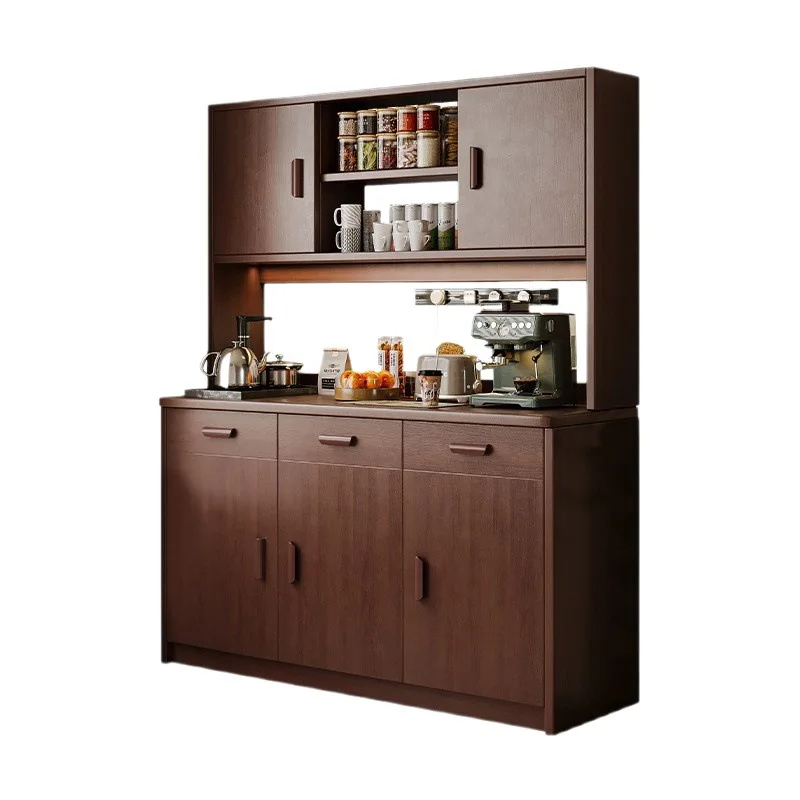

Solid wood, side cabinet, against the wall, integrated, tea cabinet, kitchen, cabinet, living room, storage