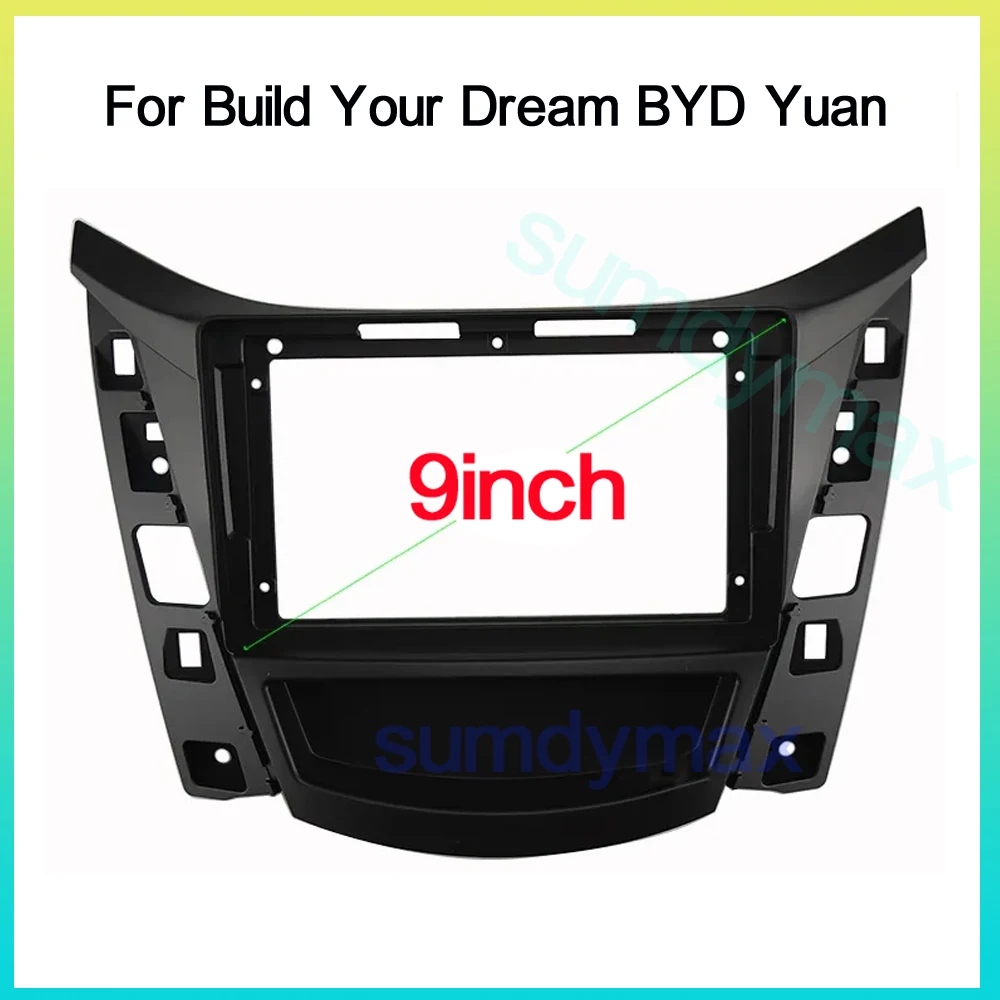 

Car Auido Radio 2Din Fascia Frame Adapter For Build Your Dream BYD Yuan 9" Big Screen Dashboard Fitting Panel Frame Kit