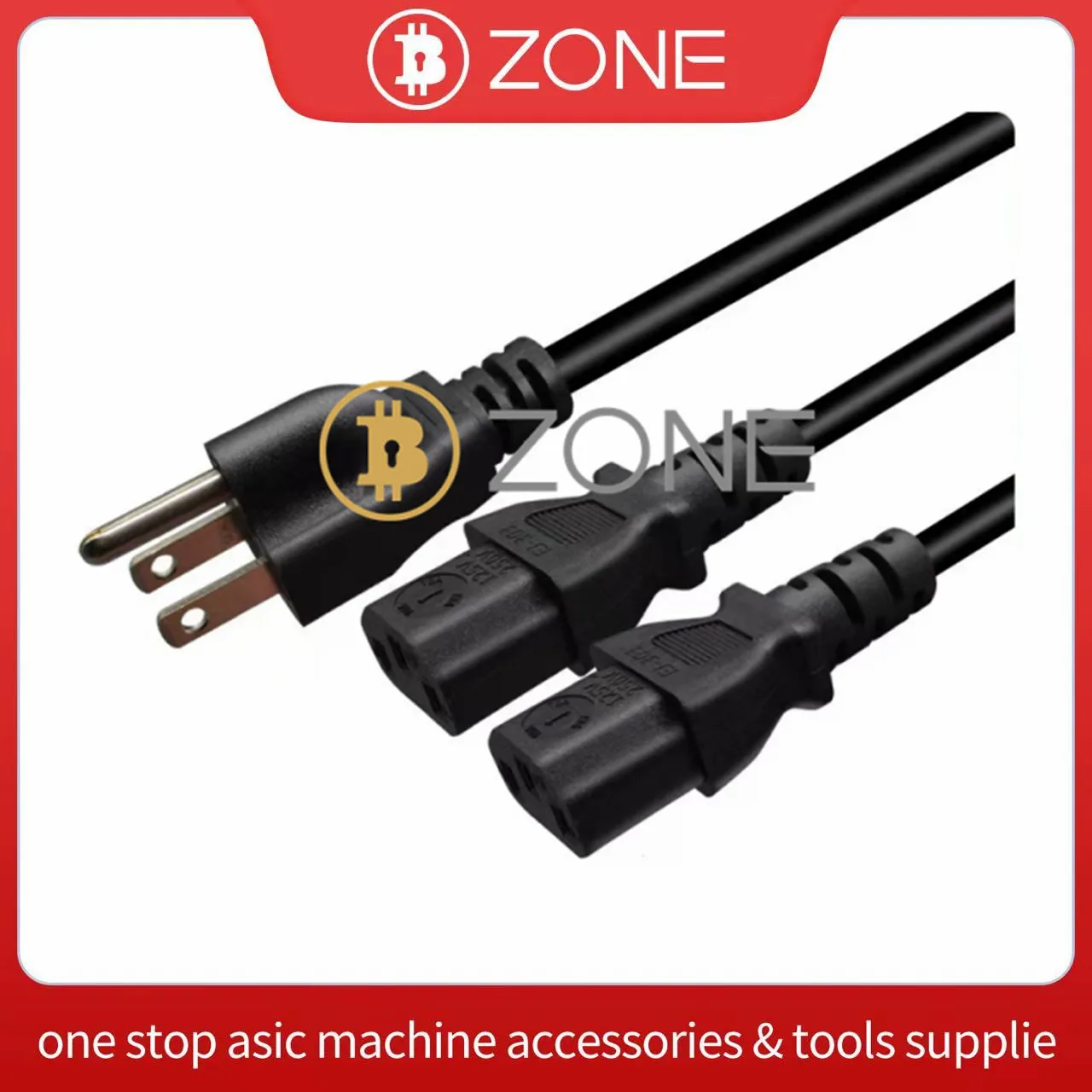 American Standard US Plug 16A Bitmain Antminer  S19pro S19 L7 S19xp 1.5m Dual C13 Splitted Power Cable Cord