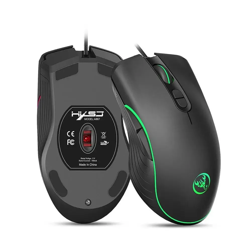 Мышь игровая Проводная YP RGB A867, 7 кнопок, 6400DPI