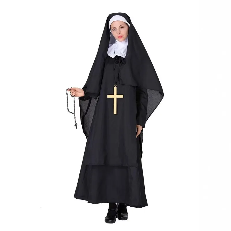 

Halloween Performance Costume Virgin Mary Costume Sister Dress Priest Costume Prom Performance Costume Festival Play Costume