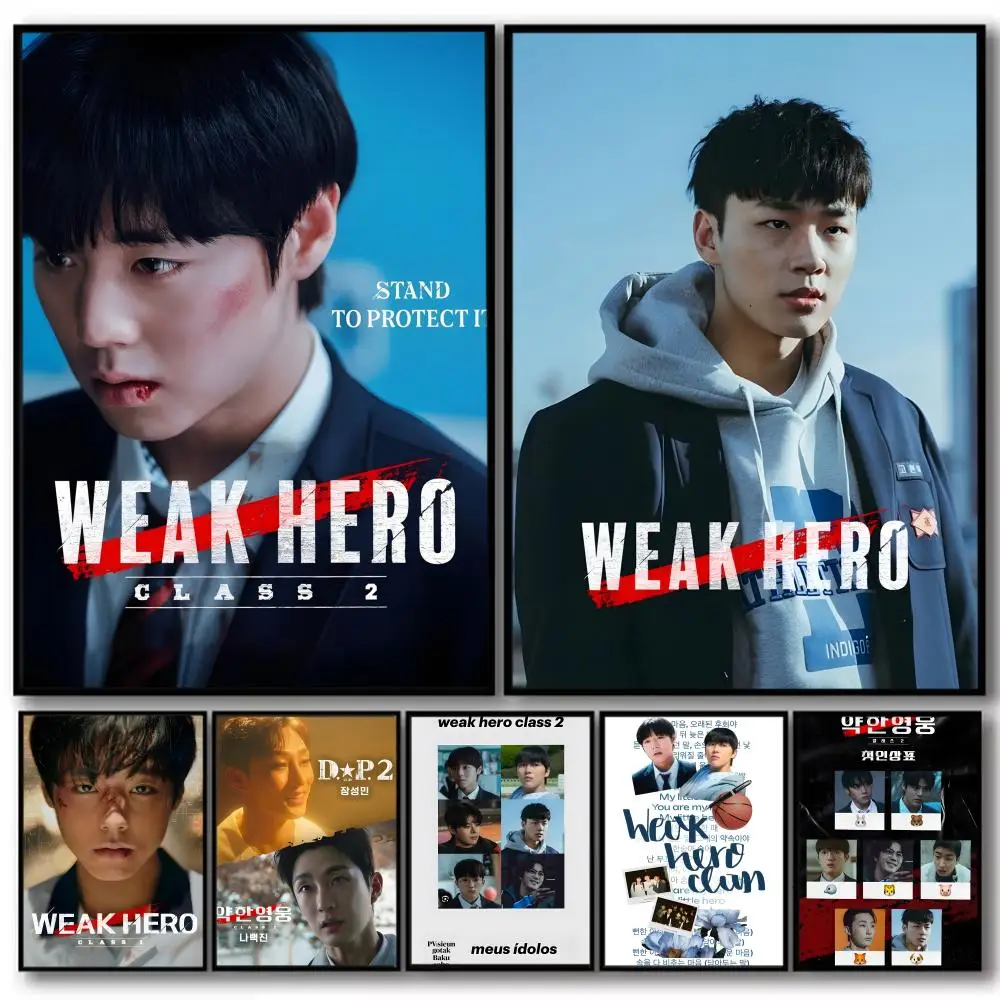 TV W-Weak Hero Class Painting Calligraphy Canvas Poster Wall Art Prints for Living Room Bedroom Office Home Decoration Gift