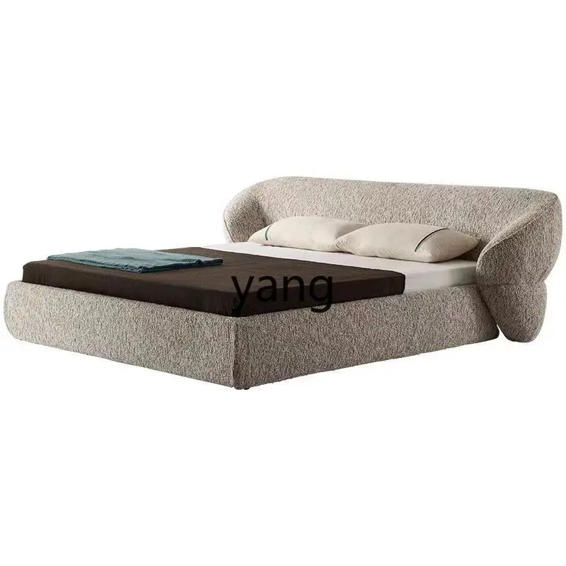 

LTT Italian minimalist floor bed master bedroom high-end atmosphere modern light luxury fabric soft bed