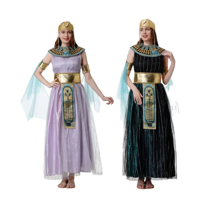 

Adult Women Egyptian Cosplay Costumes Halloween Cleopatra Outfits Carnival Pharaoh Clothes Goddess Roleplay Party Fancy Dress up