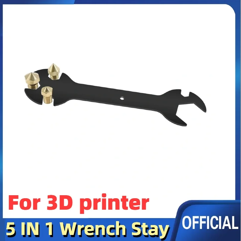 

3D Printer Parts Tool Multi-Function 5 IN 1 Steel Wrench Stay 5.7mm to 20.2mm Flat Spanner For Ender 3 E3D MK8 MK10 Nozzle