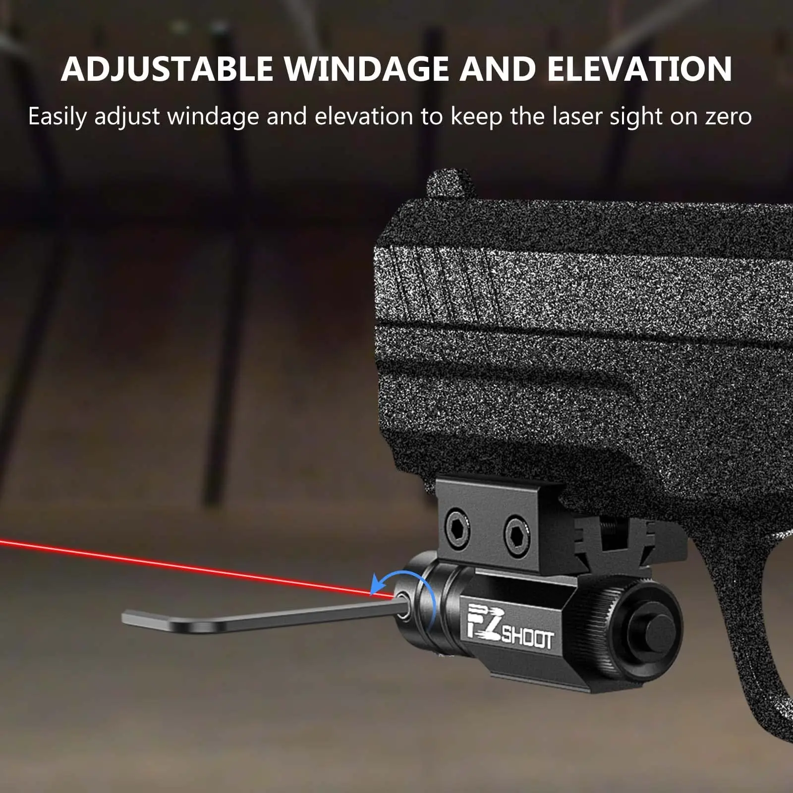 EZshoot Tactische Rode Laser Bezienswaardigheden Compact Waarneming voor Pistoolgeweer 11mm en 21mm Picatinny Rail Mount Dual-Purpose