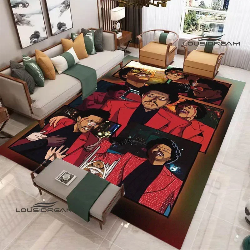 Singer The Weeknd printed Carpet Non -slip carpet Yoga mat carpets for living room area rug Door pad bedroom decor birthday gift