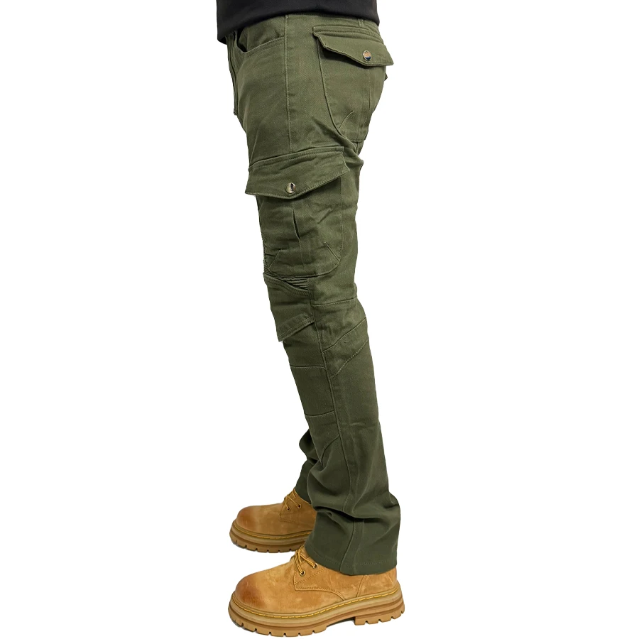 Motorcycle Outdoors Pants Motorbike Green Riding Denim Jeans Biker Work Pants M… - Image 5