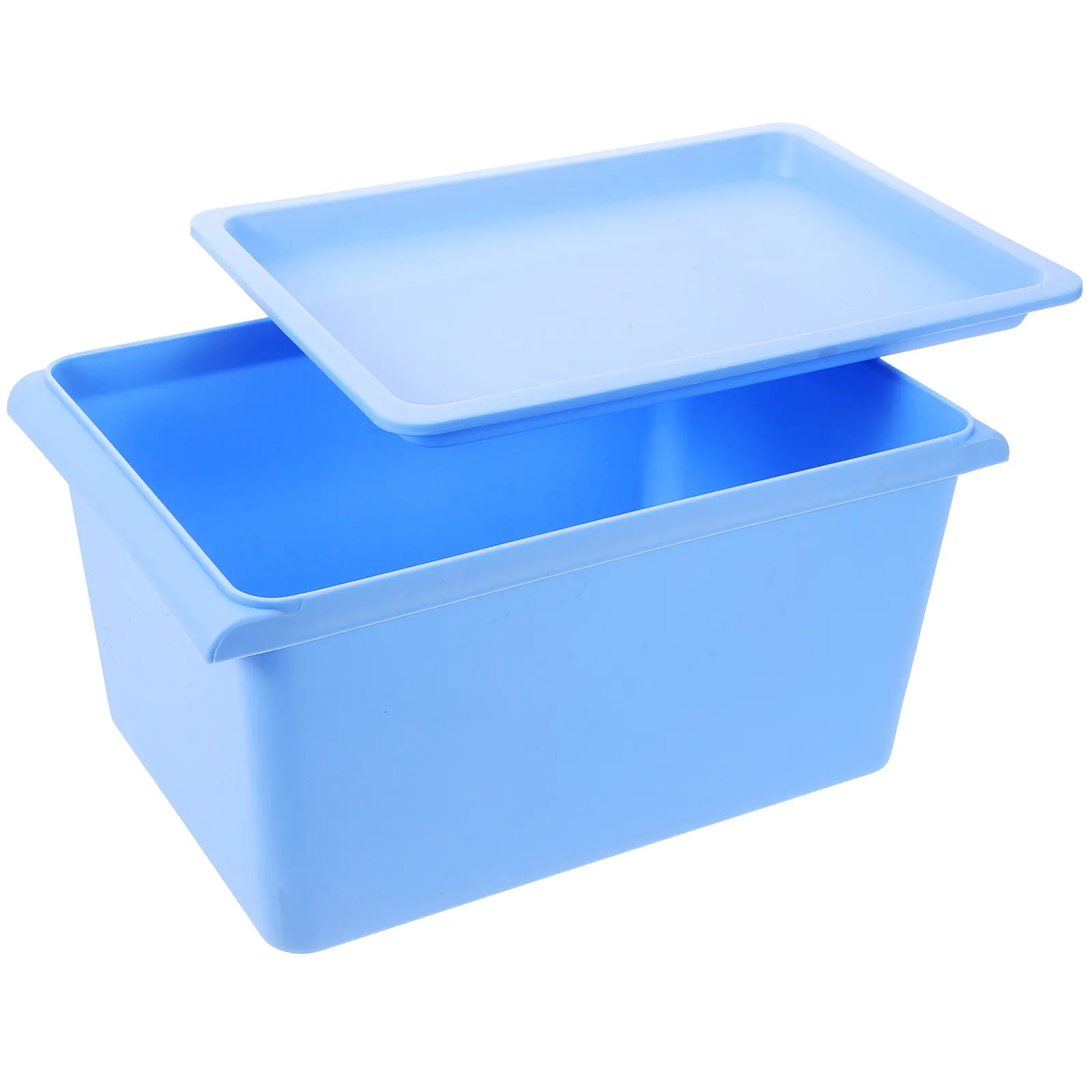Small Plastic Storage Box Rectangle Organizer Large Capacity PP Material Storage Container with Lid for Office Study Dormitory