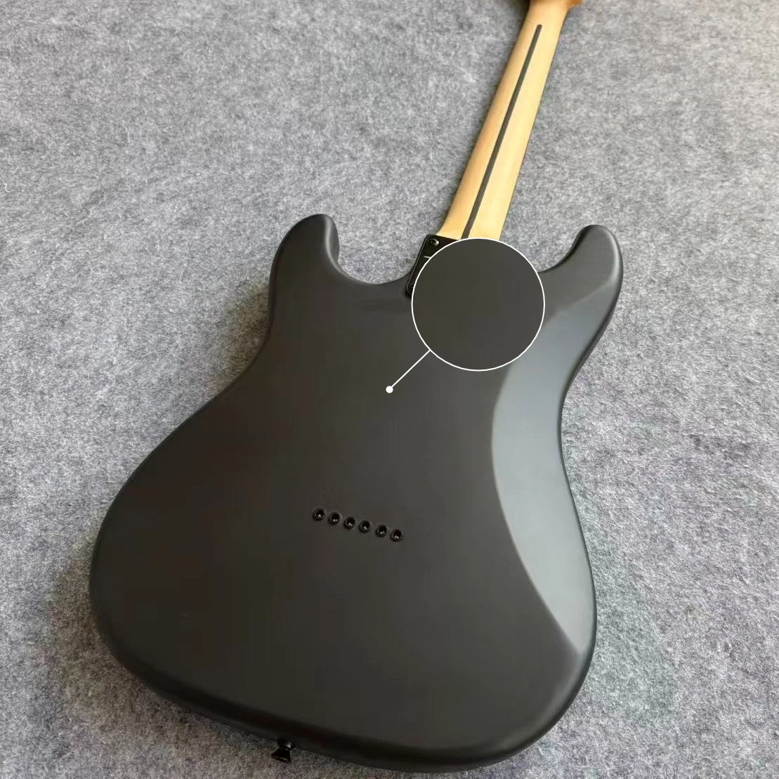 STA Electric Guitar Matte Black Finish Maple Neck Rosewood Fretboard SH Pickups Single Tremolo Bridge Red Kill Switch Punk Rock