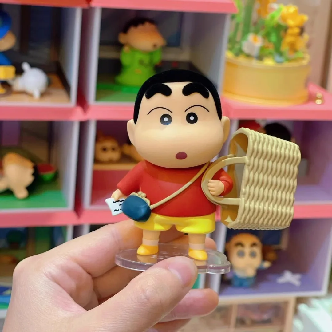 52 juguetes oficiales Crayon Shin-Chan Retro serie de patatas pequeñas figura de caja ciega juguete de moda lindo regalo de decoración