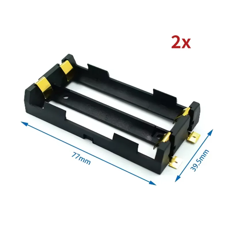 1 x 2 x 4 x 18650 SMT-Batteriehalter 18650 3,7 V Batteriebox Aufbewahrungsbox Container Power Bank mit Bronzestiften
