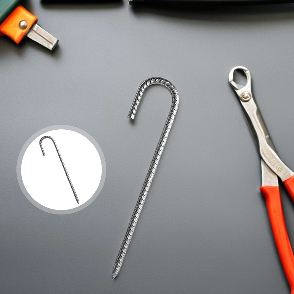 

1pcs Heavy Duty Rebar Stakes Steel Stakes Trampoline Anchors Windproof Galvanized Ground Nails For Swing Trampolines