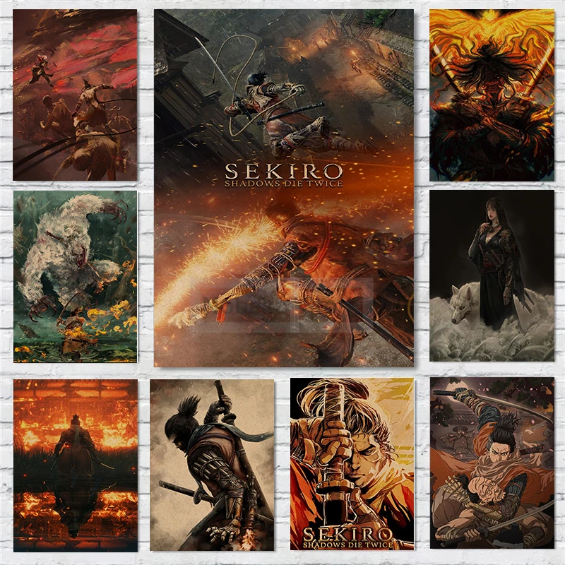 Popular Video Games Sekiro Shadows Die Twice Posters Japanese Samurai Prints Canvas Painting Wall Art Pictures Home Room Decor 2