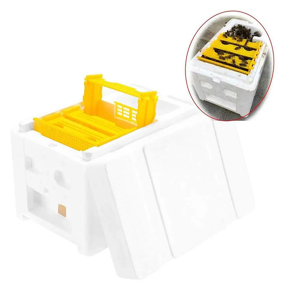 Beehive Beekeeping King Box Foam Home Bee Hive Pollination Boxes Harvest Bee Hive Beekeeper Mating Supplies Honeycomb Box