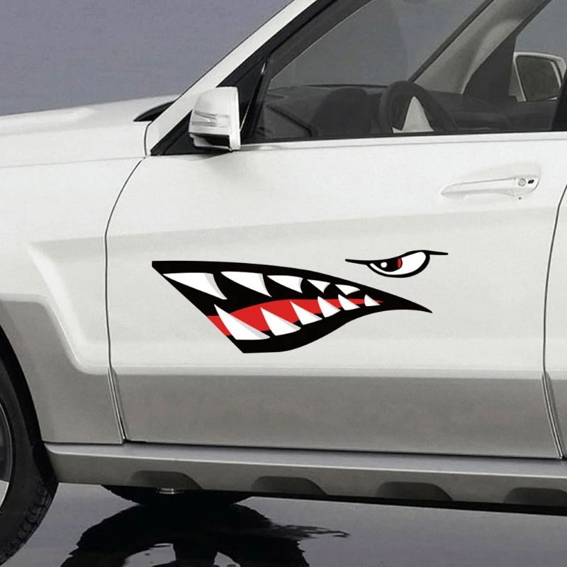 Shark Sticker PVC Decoration Reflective Decal Waterproof DIY Stickers Rowing Kayak Boat Vinyl Sticker For Label view 5