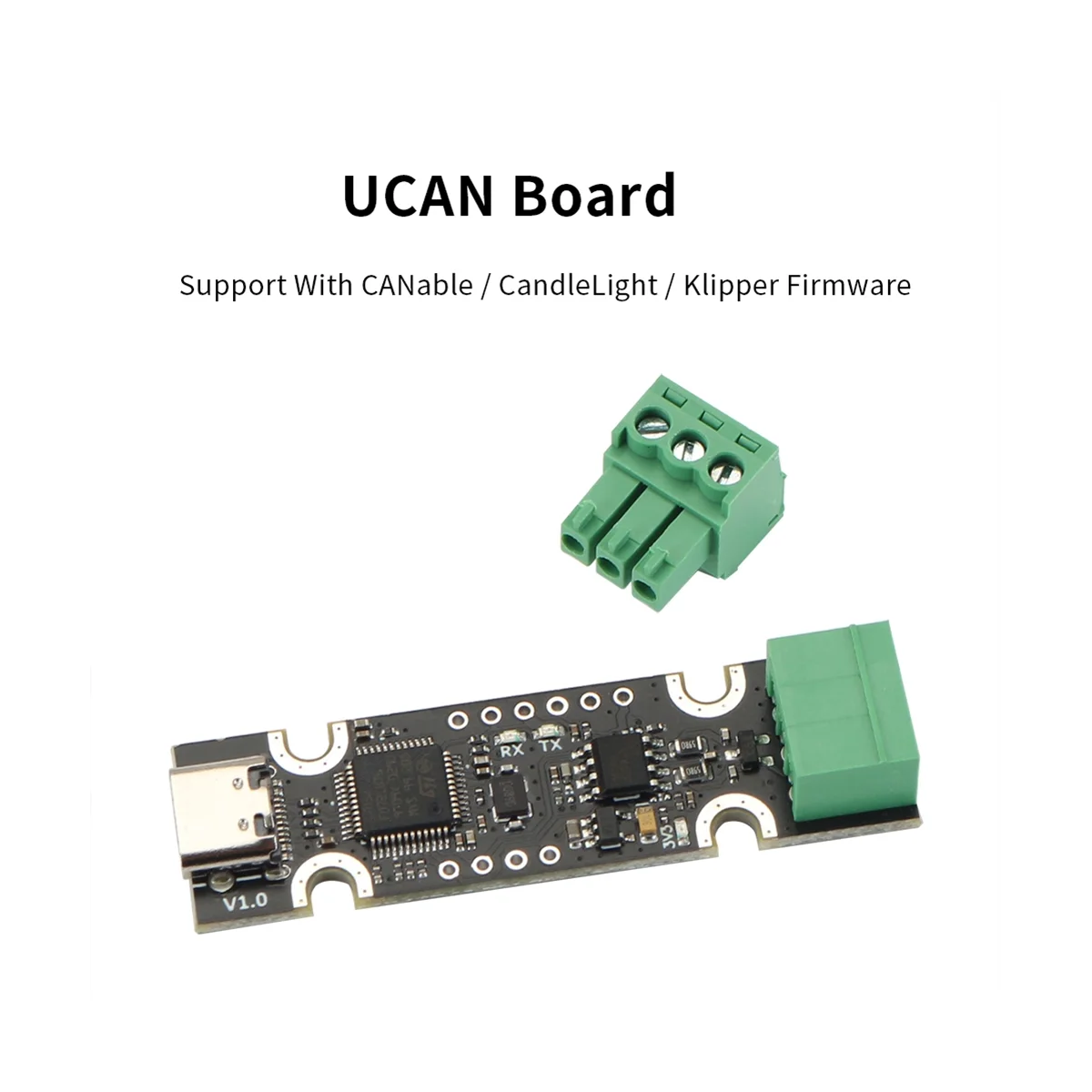 3D Printer UCAN Board Based on STM32F072 USB to CAN Adapter Support with for CAnable / CandleLight / Klipper Firmware