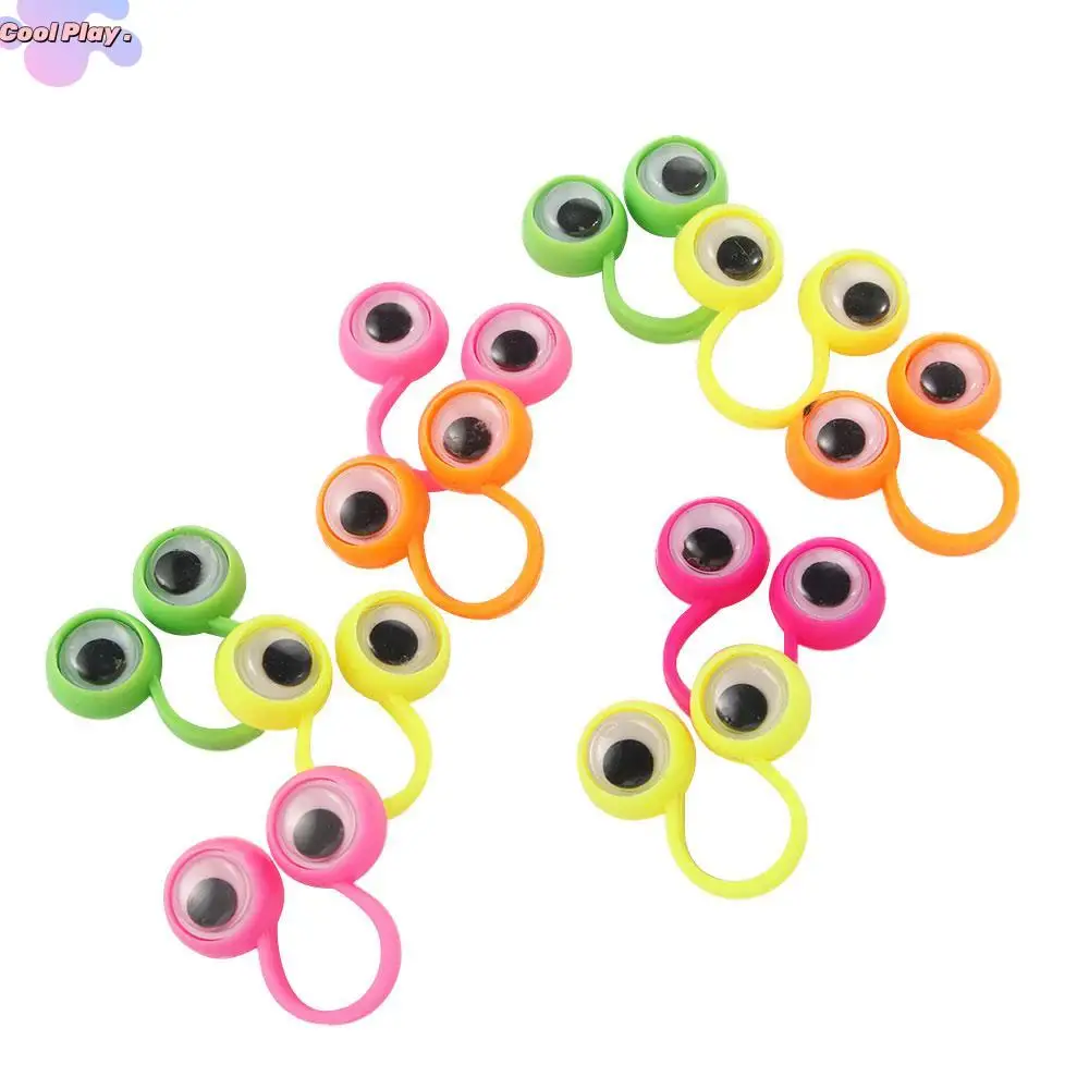 Fillers Move Eyes Toys Anti-stress Toys Kids Gift Active Eye Ring Eye Finger Puppets Wiggle Eyes Toy Eyes Ring Finger Cool Toys