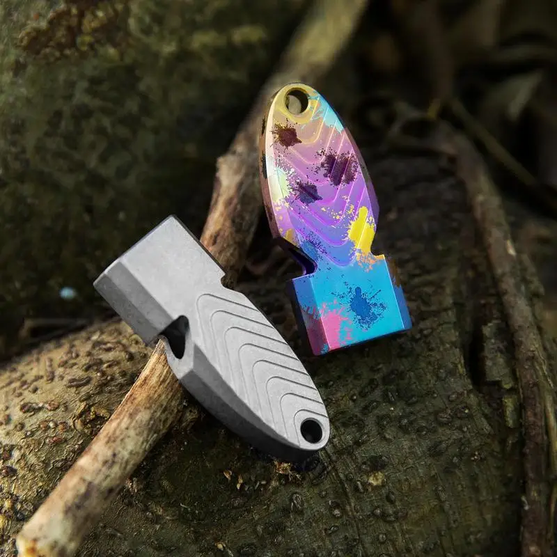 Titanium Emergency Whistle, Sobrevivência ao ar livre alto, Camping e Caminhadas Explorando