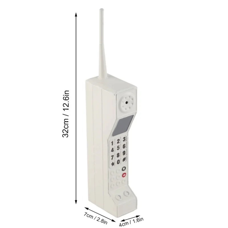 Retro Cellphone Model Old Fashioned Cellular Phone Model Ornament Vintage Simulation Photographic Props For Home Stage WhitePink