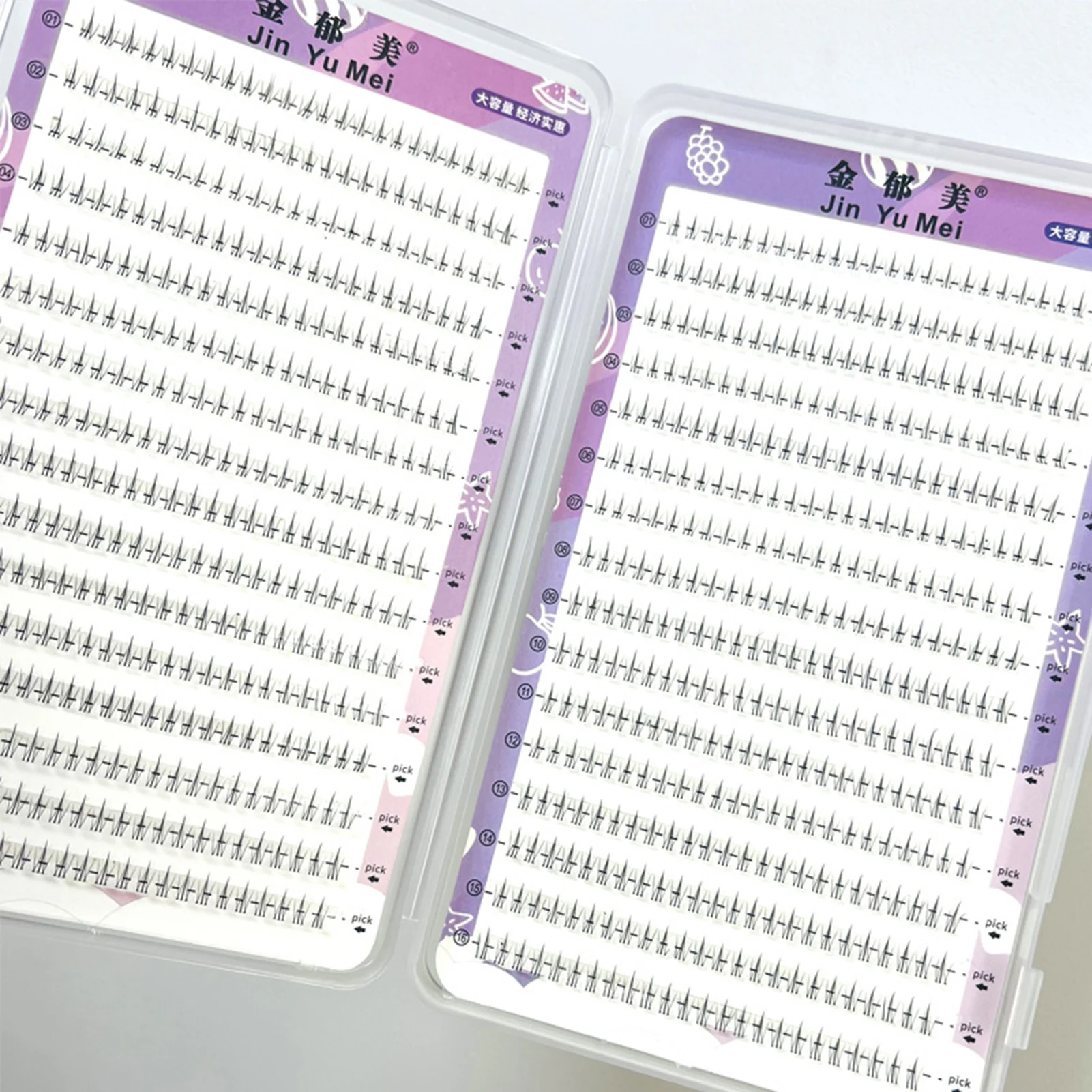 32 Reihen große Kapazität Manga untere gefälschte Wimpern Cluster 5–6 mm gemischte künstliche Nerz-Wimpernverlängerung Volumeneffekt falsche Wimpern – Detail 4