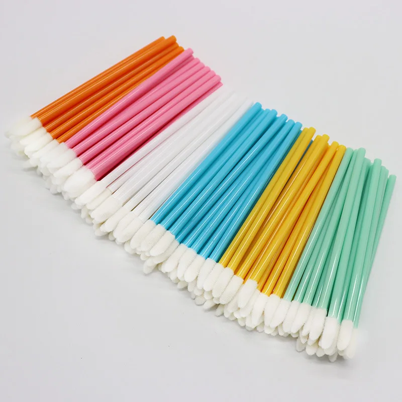 MJ 50Pcs Disposable Eyelash Eyebrow Brushes Gloss Swabs Lash Brush Eyeshadow Gloss Mascara Brushes