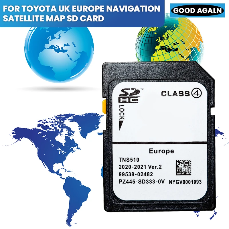 Latest Version For Toyota Ver.2 TNS510 Navigation SD Card Satellite Maps 2020-2021 GPS SD Card UK & Europe