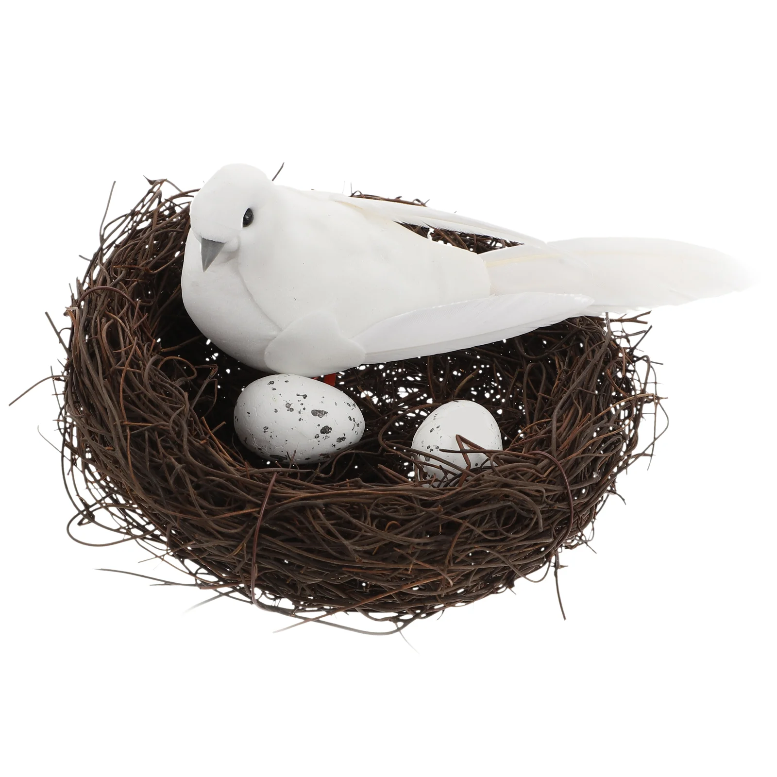 Pigeon Model Birds Breeding Nest Artificial Adornment Home Decor Birdie Foams Sculpture Basket