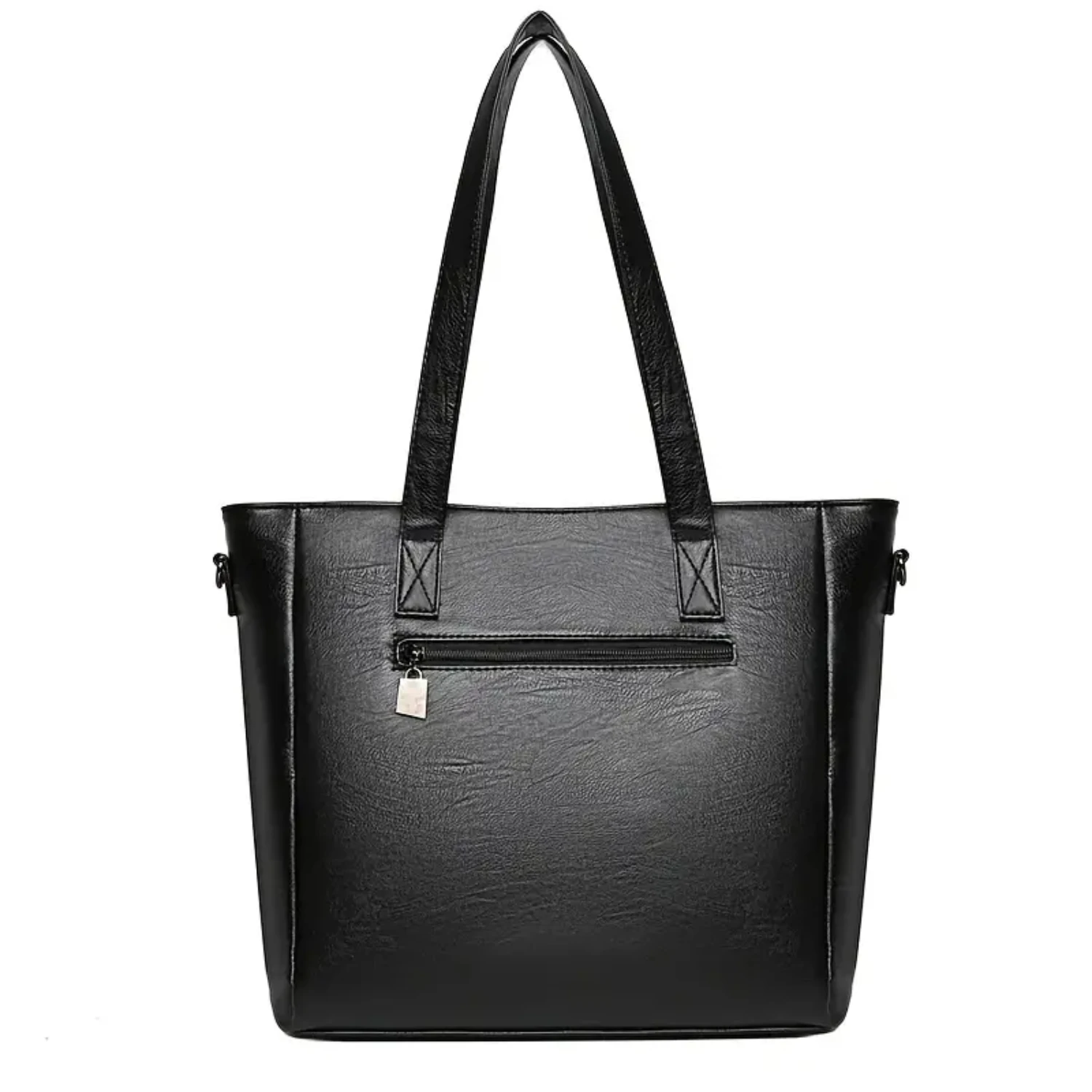 Women's Business Bag, Solid Color Simple Tote Bag, Large Capacity Commuting Bag, Crossbody Purse