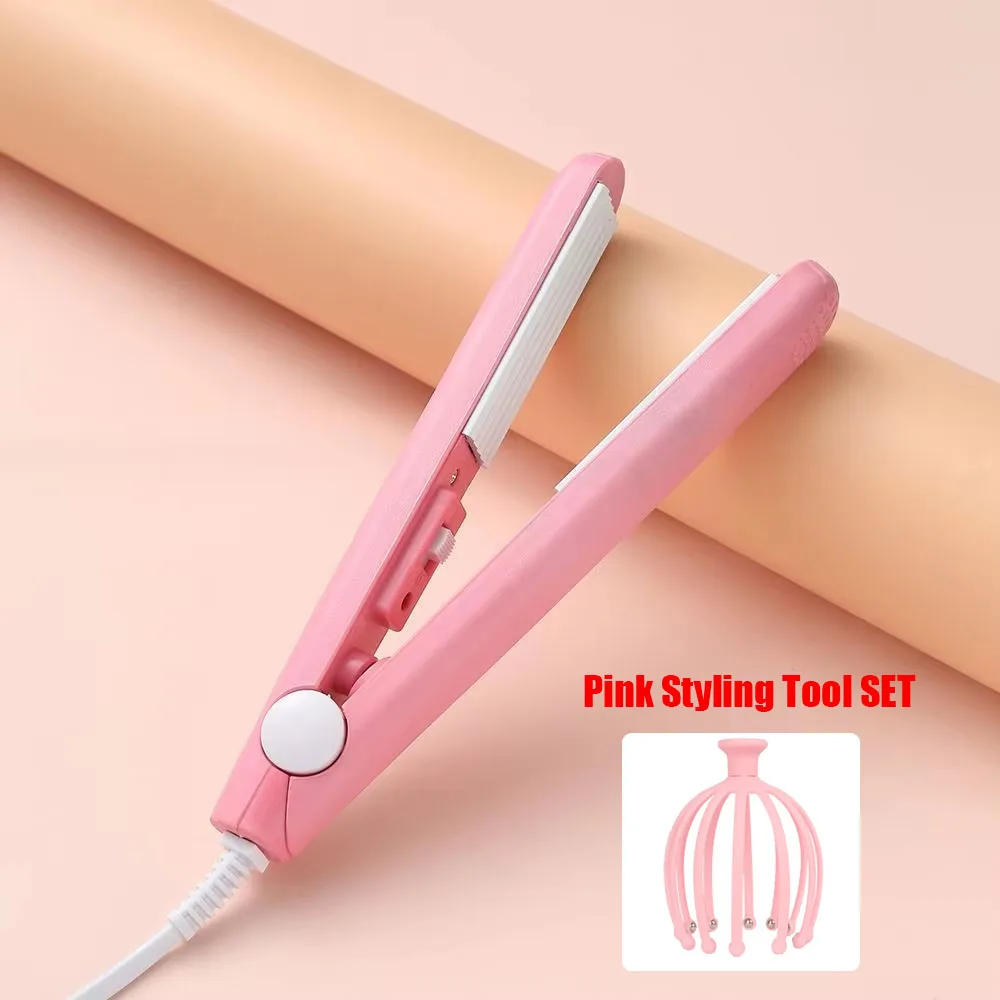 

Versatile Styling Tool Mini Hair Curler for Short & Fine Hair Bangs Travel Waves Straightener Flat Iron Ideal Gift for Women