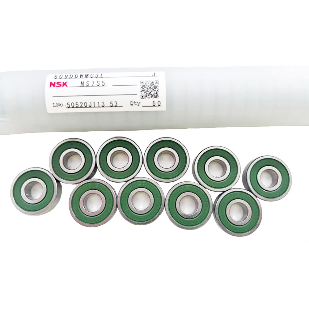 NSK 6001 DW T1XDDWMC3E Polyamide Resin Cage Copper Retaining Ring in Japan for Motors Engines Skateboards 40PCS