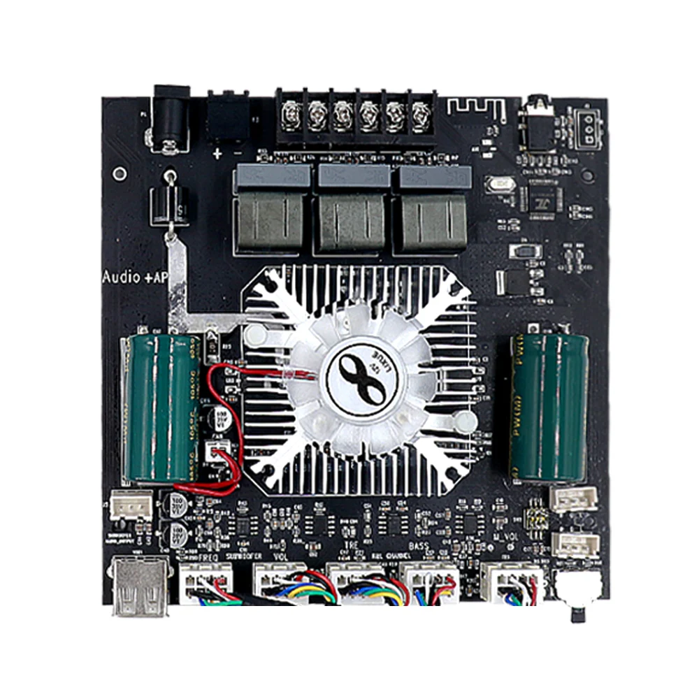 

2.1 Channel BT5.0 Amplifier Board DC15-36V TDA7498E 160Wx2+220W High Power Subwoofer Amplifier Board with Lead-out Potentiometer