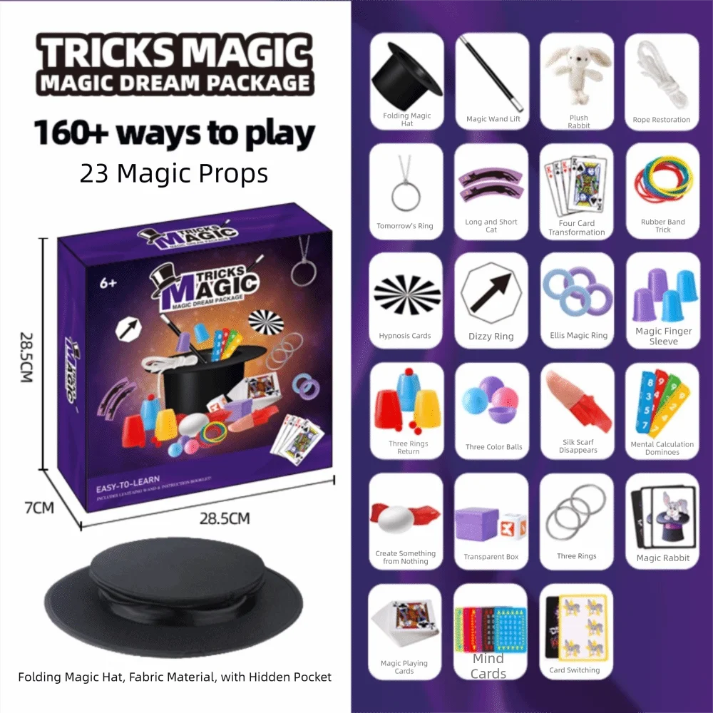 

Stage Performance Magic Kit for Kids Easy Operation Educational Toys Magic Tricks Set Close-up Gimmicks Children Magic Props