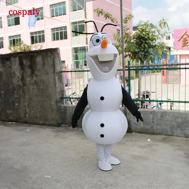 Cosplay Frozen Snow Man Olaf Character Mascot Costume Advertising Stage Perform Fancy Dress Birthday Party Animal Carnival Props