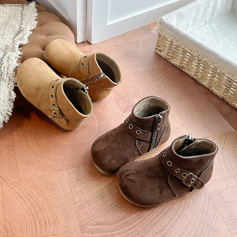 Baby Girls Boys Snow Boots Outdoor Autumn Winter Children Casual Shoes Anti-slip Soft Sole Kids Boots Comfortable Student Shoes