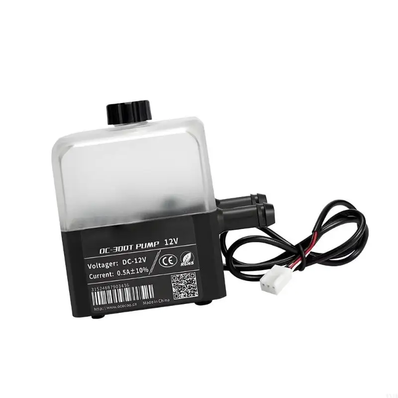 Computer Water Cooling Pump 300T Model With LED Power 8MM Tubing Recommendation 23DB Quiet Performances And Speed Test