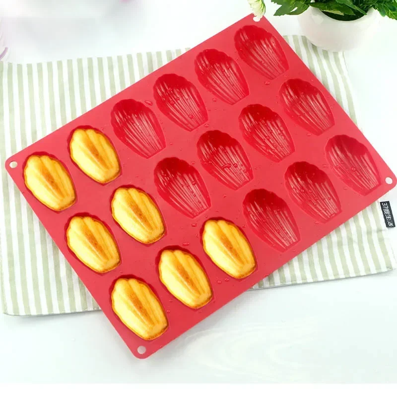 Thickened Shell Silicone Cake Mold Madeleine Cookie 100% Baking Pastry Tools Decoration Bakeware Tools Kitchen Accesories